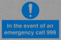 MV10319: In the event of an emergency call 999