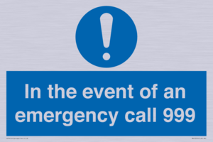 MV10319: In the event of an emergency call 999