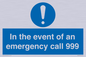 MV10319: In the event of an emergency call 999