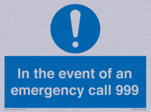 MV10319: In the event of an emergency call 999
