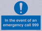 MV10319: In the event of an emergency call 999