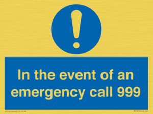 MV10319: In the event of an emergency call 999