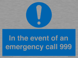 MV10319: In the event of an emergency call 999