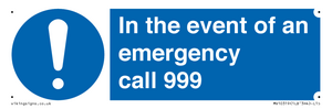 MV10319: In the event of an emergency call 999