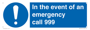MV10319: In the event of an emergency call 999