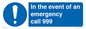 MV10319: In the event of an emergency call 999