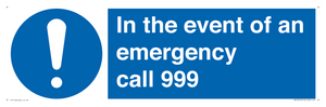 MV10319: In the event of an emergency call 999