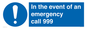 MV10319: In the event of an emergency call 999