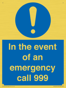 MV10319: In the event of an emergency call 999