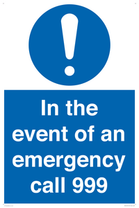 MV10319: In the event of an emergency call 999