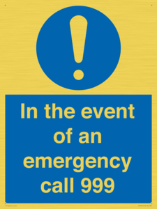 MV10319: In the event of an emergency call 999