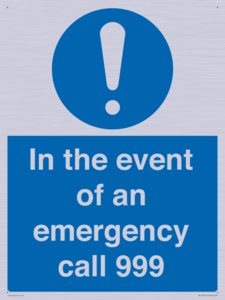 MV10319: In the event of an emergency call 999