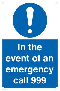MV10319: In the event of an emergency call 999