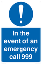 MV10319: In the event of an emergency call 999