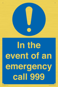 MV10319: In the event of an emergency call 999