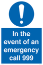 MV10319: In the event of an emergency call 999