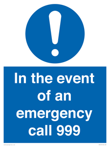 MV10319: In the event of an emergency call 999