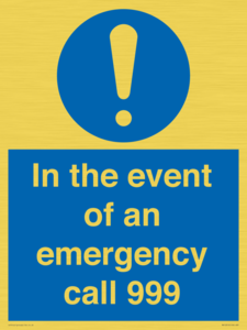 MV10319: In the event of an emergency call 999