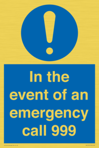 MV10319: In the event of an emergency call 999