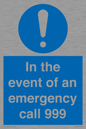 MV10319: In the event of an emergency call 999