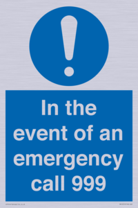 MV10319: In the event of an emergency call 999