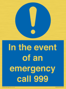 MV10319: In the event of an emergency call 999