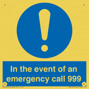 MV10319: In the event of an emergency call 999