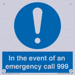 MV10319: In the event of an emergency call 999