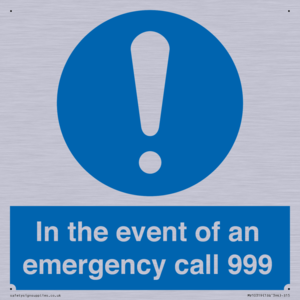MV10319: In the event of an emergency call 999