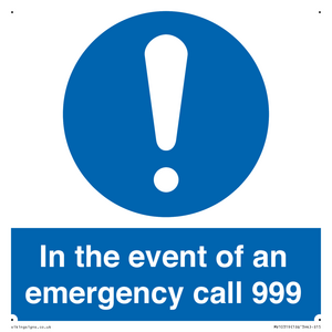 MV10319: In the event of an emergency call 999