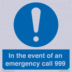 MV10319: In the event of an emergency call 999