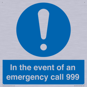 MV10319: In the event of an emergency call 999