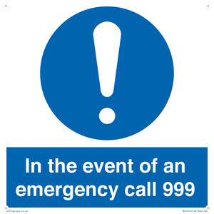 MV10319: In the event of an emergency call 999