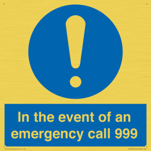 MV10319: In the event of an emergency call 999