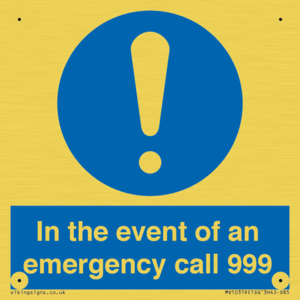 MV10319: In the event of an emergency call 999