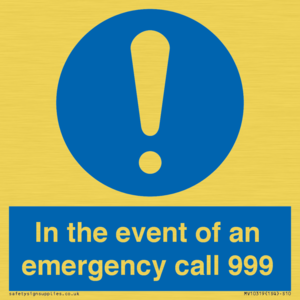 MV10319: In the event of an emergency call 999