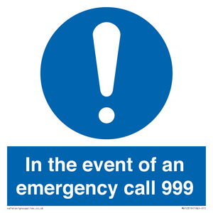 MV10319: In the event of an emergency call 999