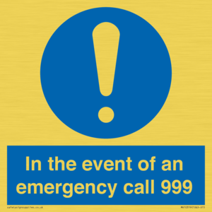 MV10319: In the event of an emergency call 999