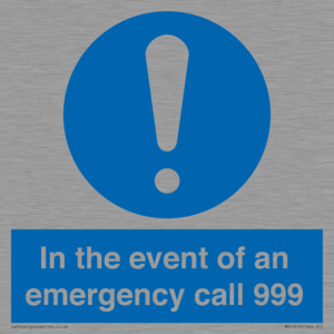 MV10319: In the event of an emergency call 999