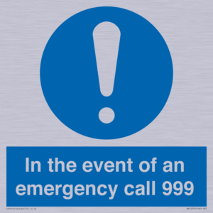 MV10319: In the event of an emergency call 999