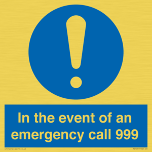 MV10319: In the event of an emergency call 999