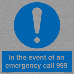 MV10319: In the event of an emergency call 999