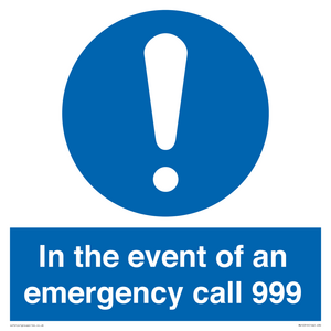 MV10319: In the event of an emergency call 999
