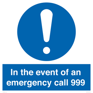 MV10319: In the event of an emergency call 999