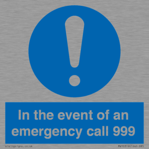 MV10319: In the event of an emergency call 999