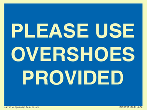 MV10393: PLEASE USE OVERSHOES PROVIDED