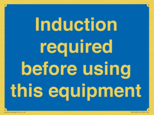 MV10418: Induction required before using this equipment