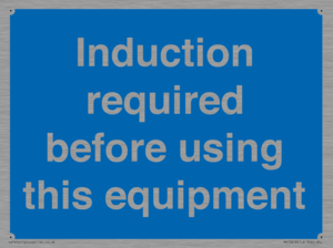 MV10418: Induction required before using this equipment