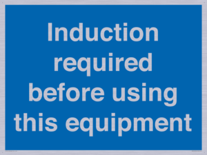 MV10418: Induction required before using this equipment