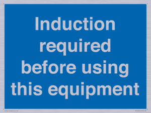 MV10418: Induction required before using this equipment
